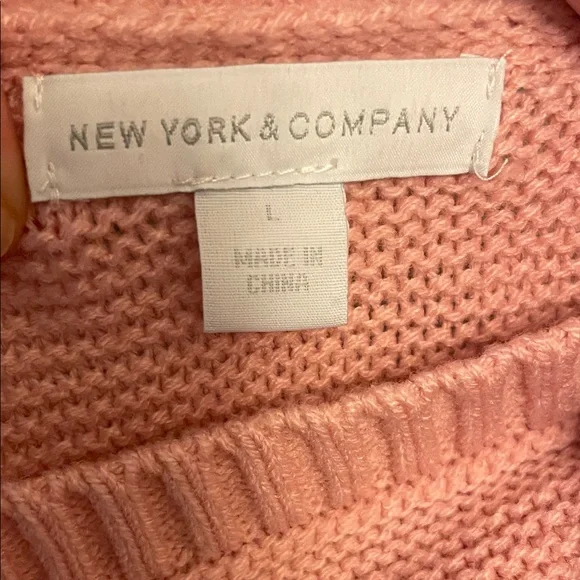 New York & Company Pink and Red Striped Sweater- Large - Picture 12 of 13